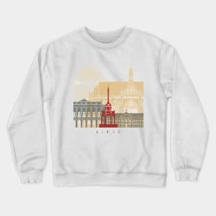 Liege skyline poster Crewneck Sweatshirt